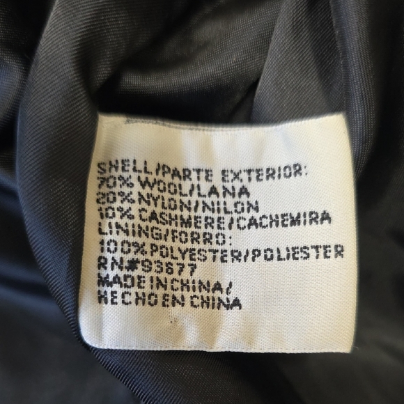 ST. John's Bay Women's Black Double-Breasted Coat Size X-Large Wool, Cashmere. - Picture 12 of 14